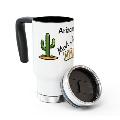 Arizona Mah Jongg travel mug | 14oz stainless steel travel mug with handle