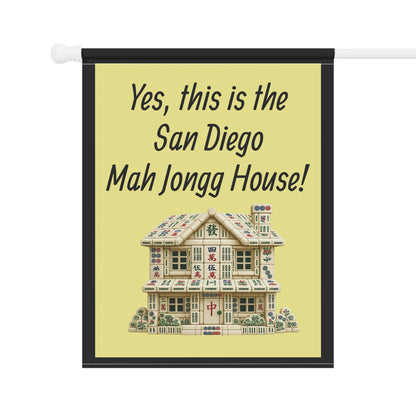 Mah Jongg:"Yes, This Is the San Diego Mah Jongg House!" Yellow Mah Jongg Flag