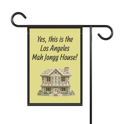 Mah Jongg:"Yes, This Is the Los Angeles Mah Jongg House!" Yellow Mah Jongg Flag