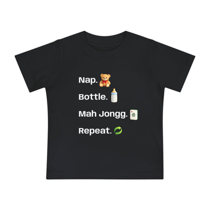Nap Bottle Mah Jongg Repeat T-Shirt - Cute Mahjong Infant Tee