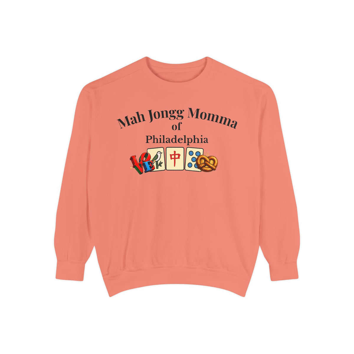 Mah Jongg Momma of Philadelphia Crewneck Sweatshirt - Mahjong Tournament Sweatshirt