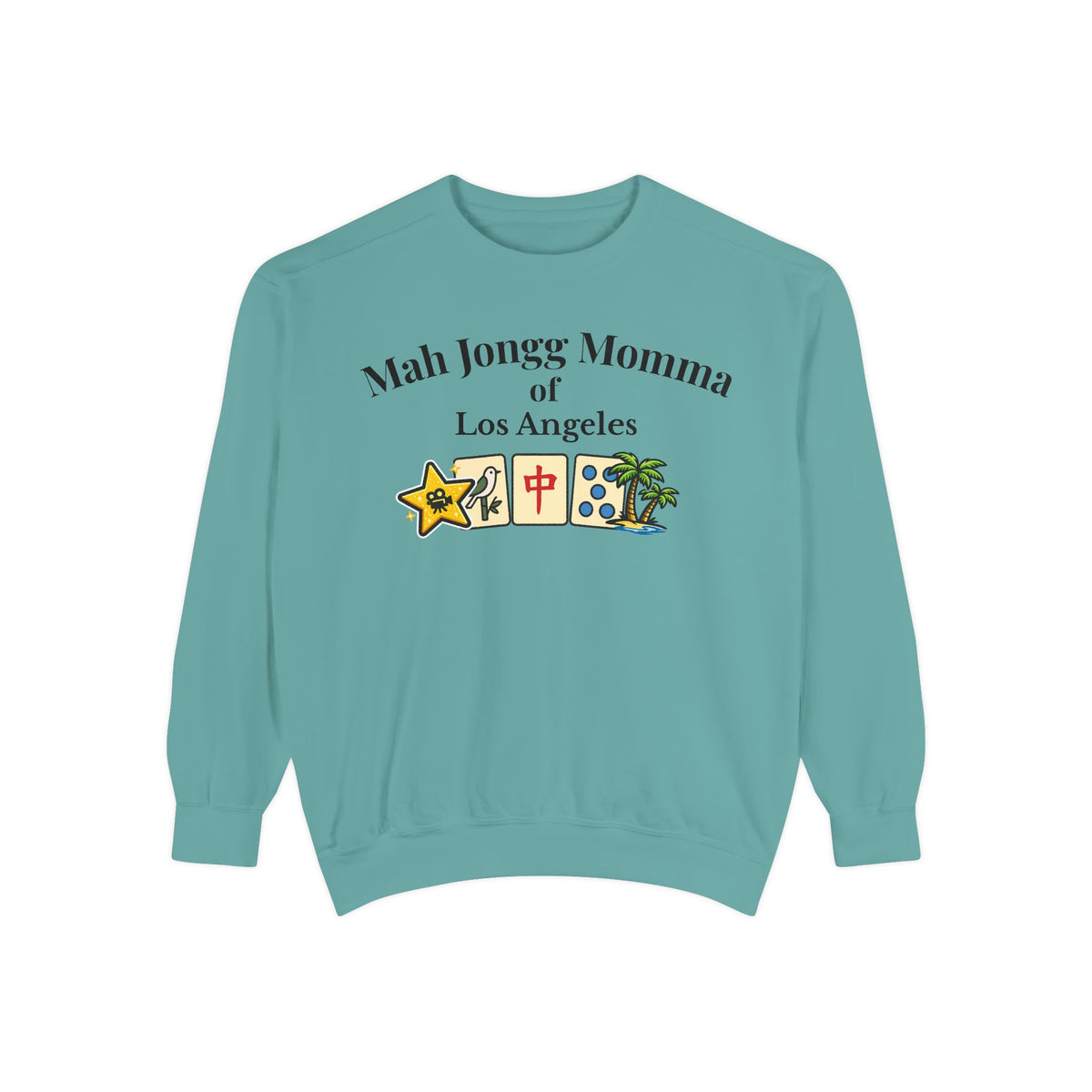 Mah Jongg Momma of Los Angeles Crewneck Sweatshirt - Mahjong Tournament Sweatshirt