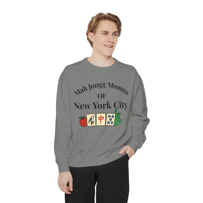 Mah Jongg Momma of New York City Sweatshirt - Comfort Colors Crewneck - Mahjong Player Gift - Tournament Sweatshirt - Mahjong Club Apparel