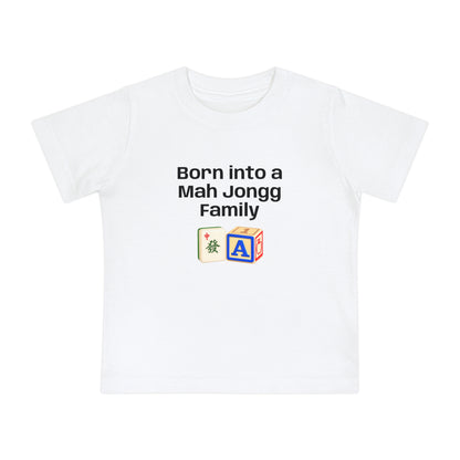 Born into a Mah Jongg Family T-Shirt - Cute Mahjong Infant Tee