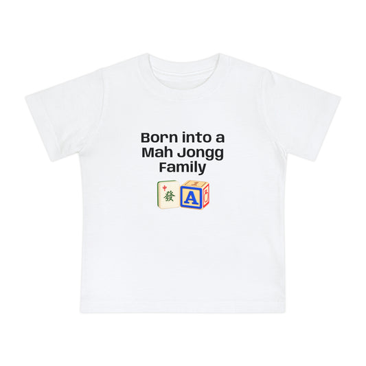 Born into a Mah Jongg Family T-Shirt - Cute Mahjong Infant Tee