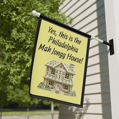Mah Jongg:"Yes, This Is the Philadelphia Mah Jongg House!" Yellow Mah Jongg Flag