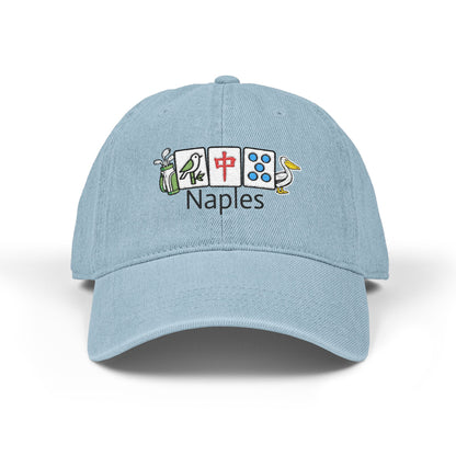 Mah Jongg Naples Embroidered  Jean Hat - For MahJong Players