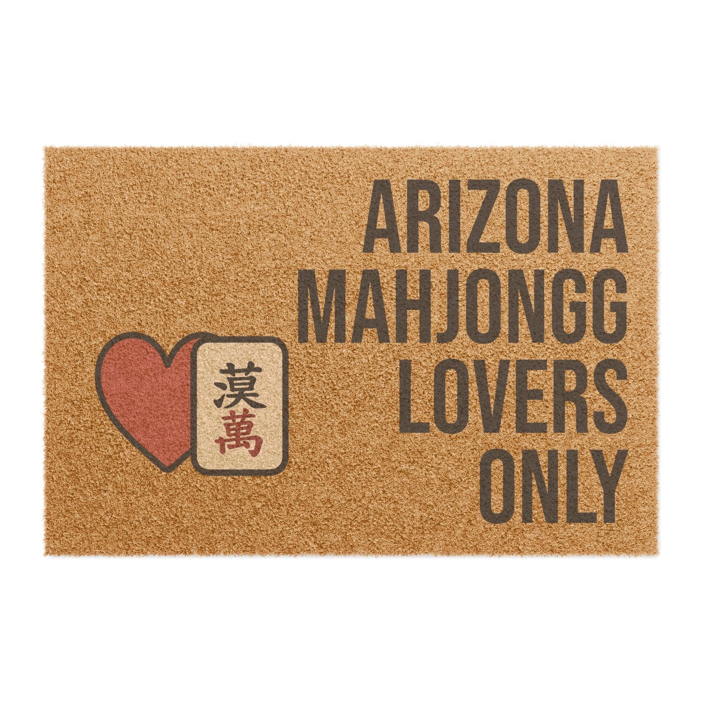 Arizona Mahjongg Lovers Only Doormat | Customized City, State or Hometown Option - Perfect for Mah Jongg Game Night