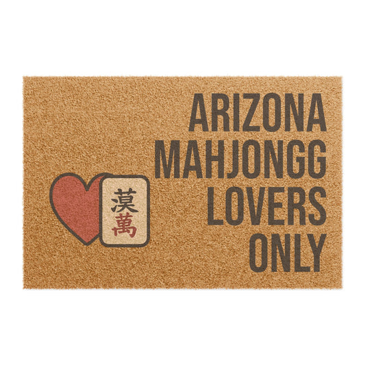 Arizona Mahjongg Lovers Only Doormat | Customized City, State or Hometown Option - Perfect for Mah Jongg Game Night