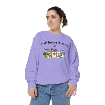 Mah Jongg Momma of West Palm Beach Crewneck Sweatshirt - Mahjong Tournament Sweatshirt