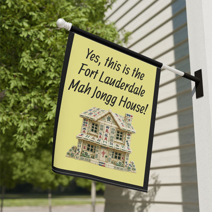 Mah Jongg: "Yes, This Is the Fort Lauderdale Mah Jongg House!" Yellow Mah Jongg Flag