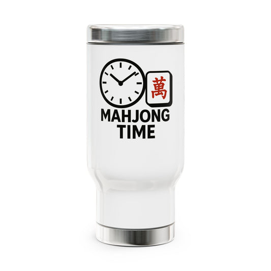 Mahjong Time travel mug | Stainless Steel Travel Mug with Handle