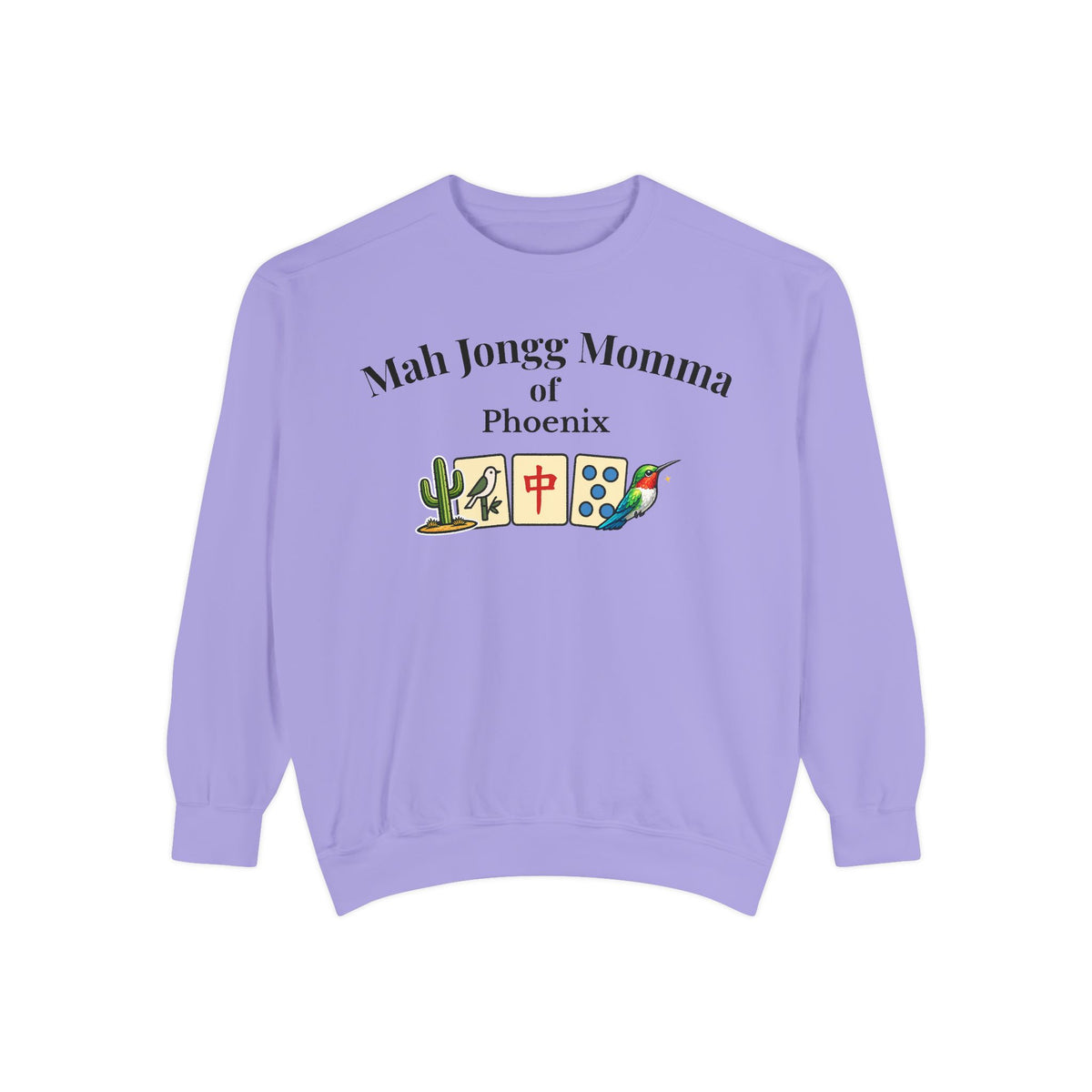 Mah Jongg Momma of Phoenix Crewneck Sweatshirt - Mahjong Tournament Sweatshirt