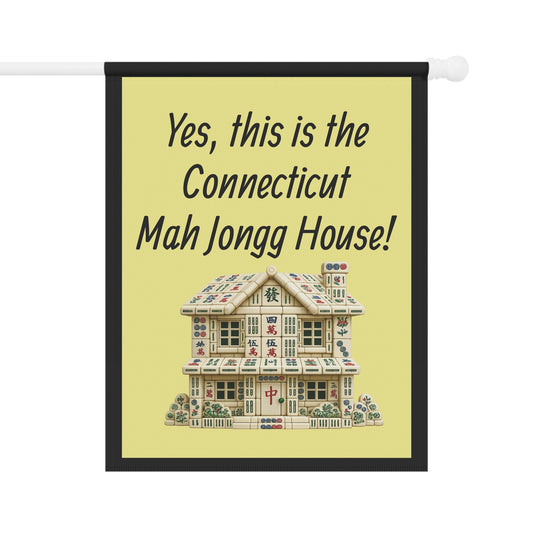 Mah Jongg:"Yes, This Is the Connecticut Mah Jongg House!" Yellow Mah Jongg Flag