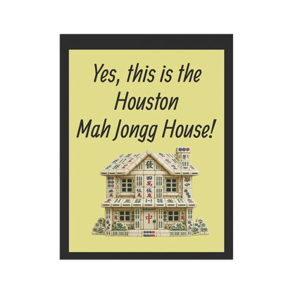 Mah Jongg:"Yes, This Is the Houston Mah Jongg House!" Yellow Mah Jongg Flag