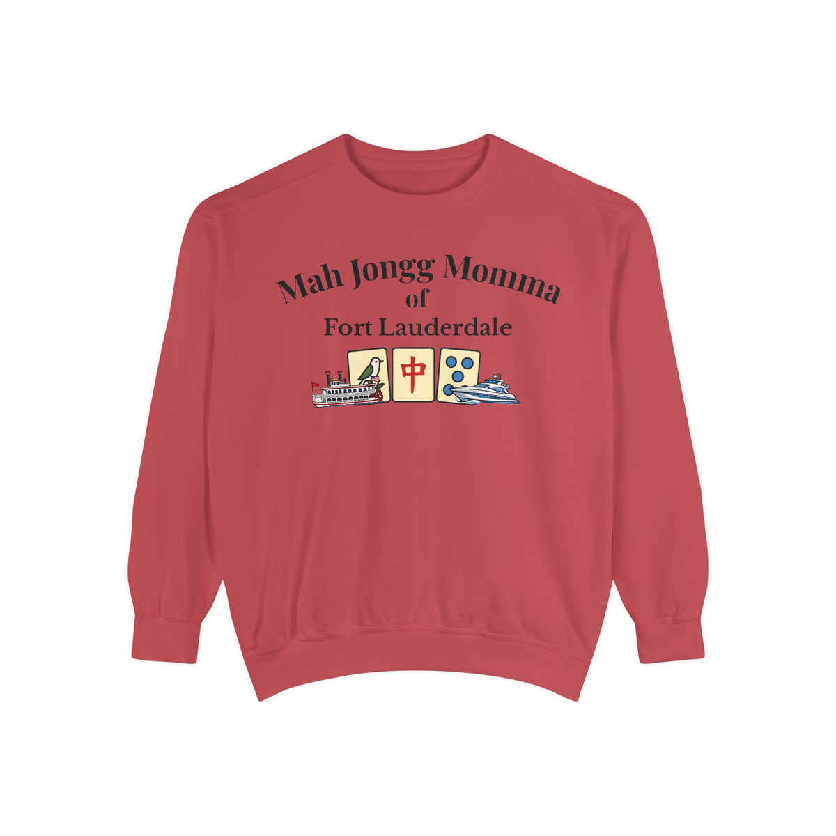 Mah Jongg Momma of Fort Lauderdale Crewneck Sweatshirt - Mahjong Tournament Sweatshirt