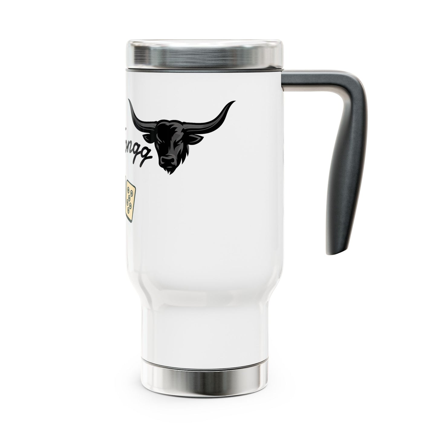 Texas Mah Jongg travel mug | 14oz stainless steel travel mug with handle