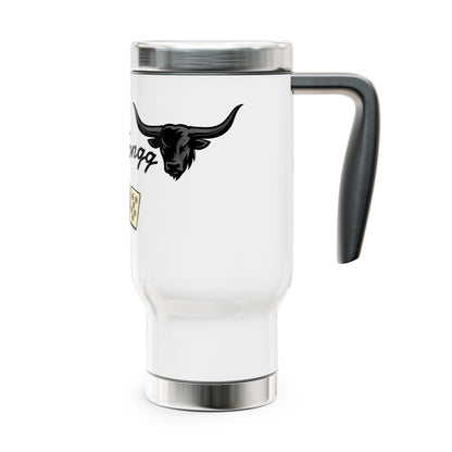 Texas Mah Jongg travel mug | 14oz stainless steel travel mug with handle