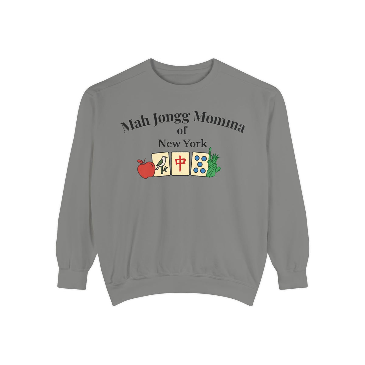 Mah Jongg Momma of New York Crewneck Sweatshirt - Mahjong Tournament Sweatshirt