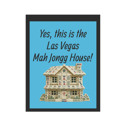 Mah Jongg :"Yes, This Is the Las Vegas Mah Jongg House!" Blue Mah Jongg Flag