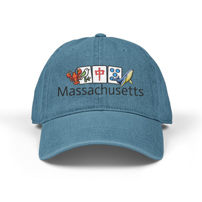 Mah Jongg Massachusetts Embroidered  Jean Hat - For MahJong Players