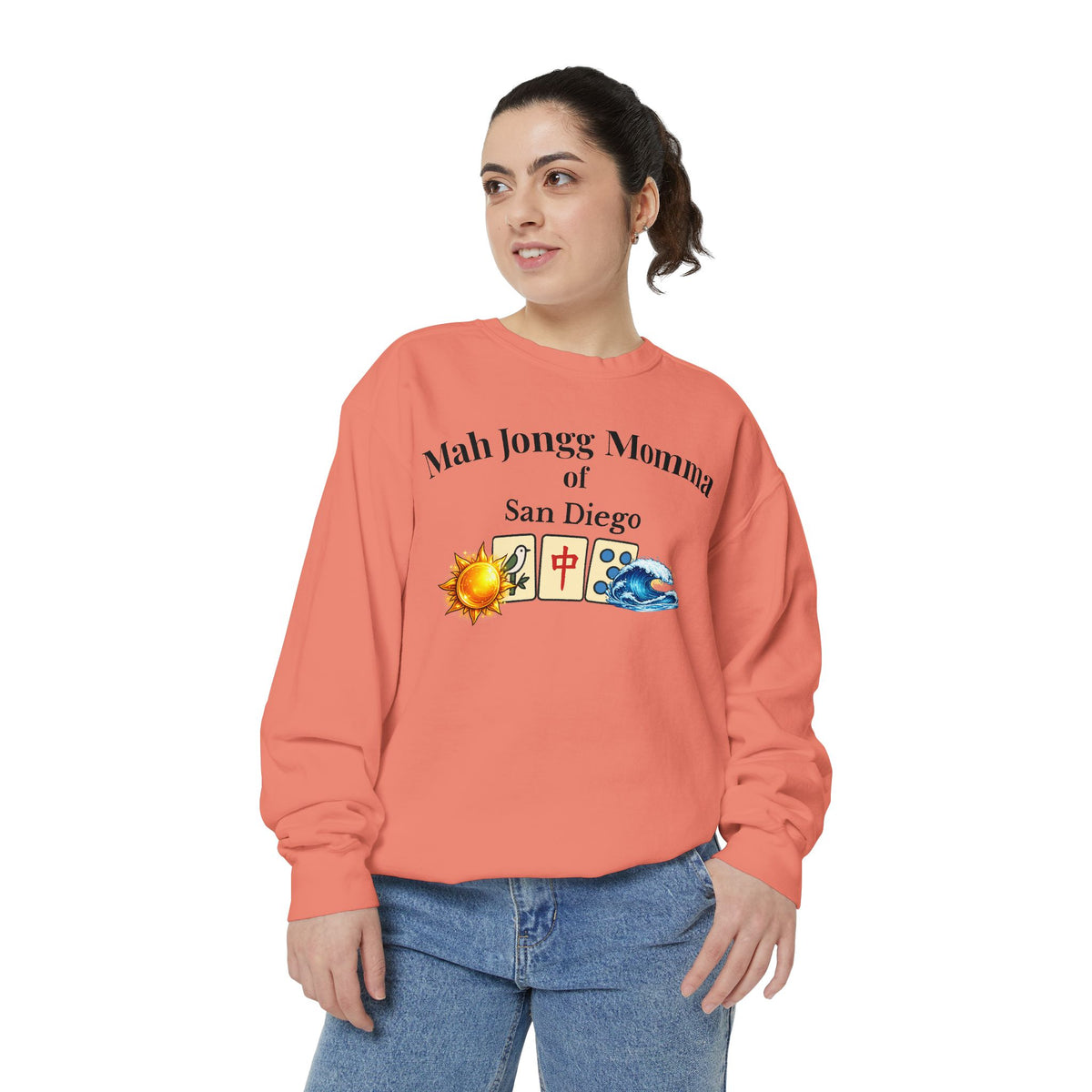 Mah Jongg Momma of San Diego Crewneck Sweatshirt - Mahjong Tournament Sweatshirt