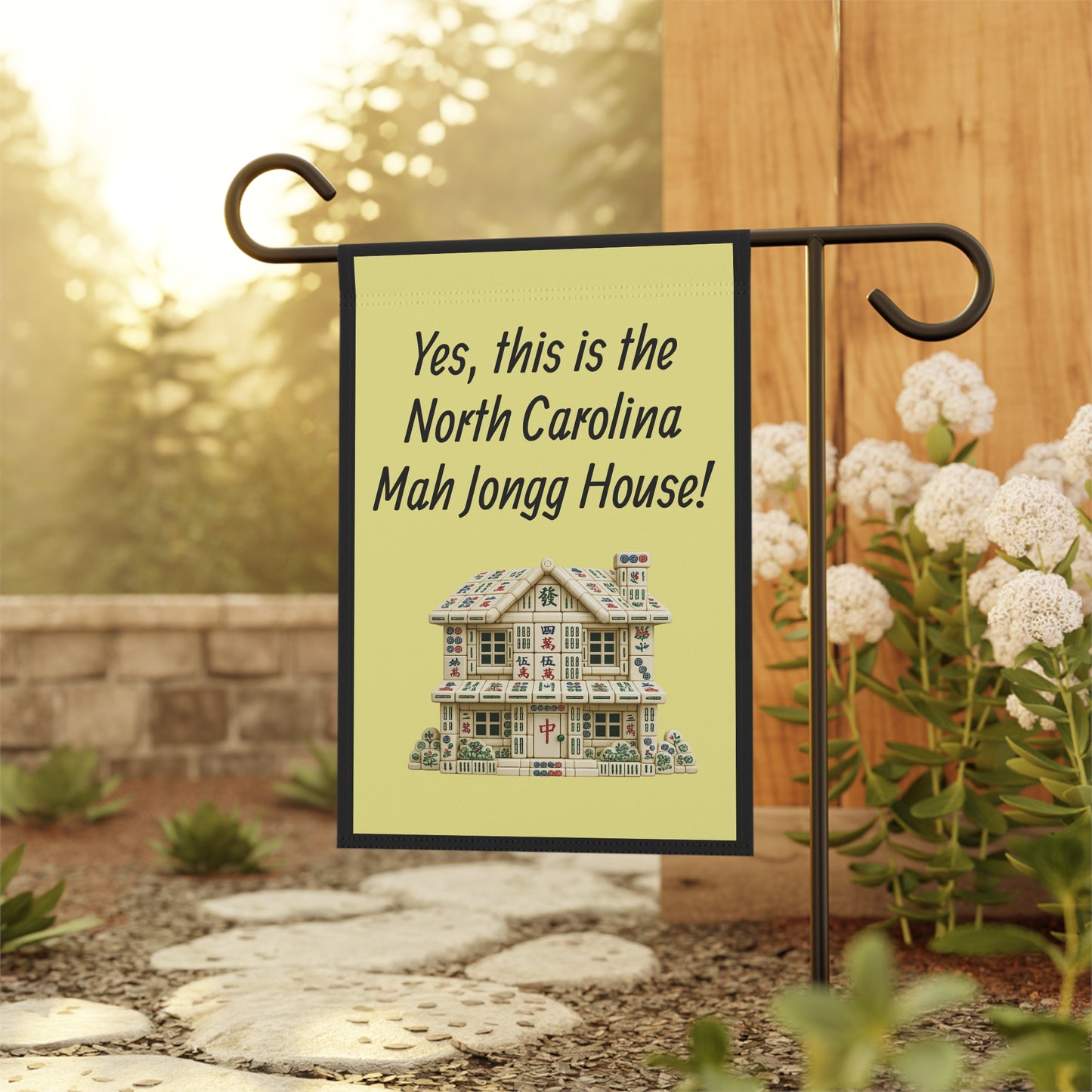 Mah Jongg:"Yes, This Is the North Carolina Mah Jongg House!" Yellow Mah Jongg Flag