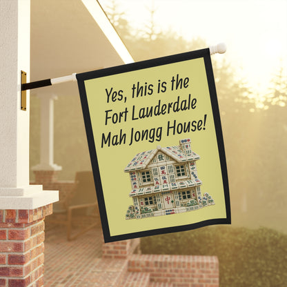 Mah Jongg: "Yes, This Is the Fort Lauderdale Mah Jongg House!" Yellow Mah Jongg Flag