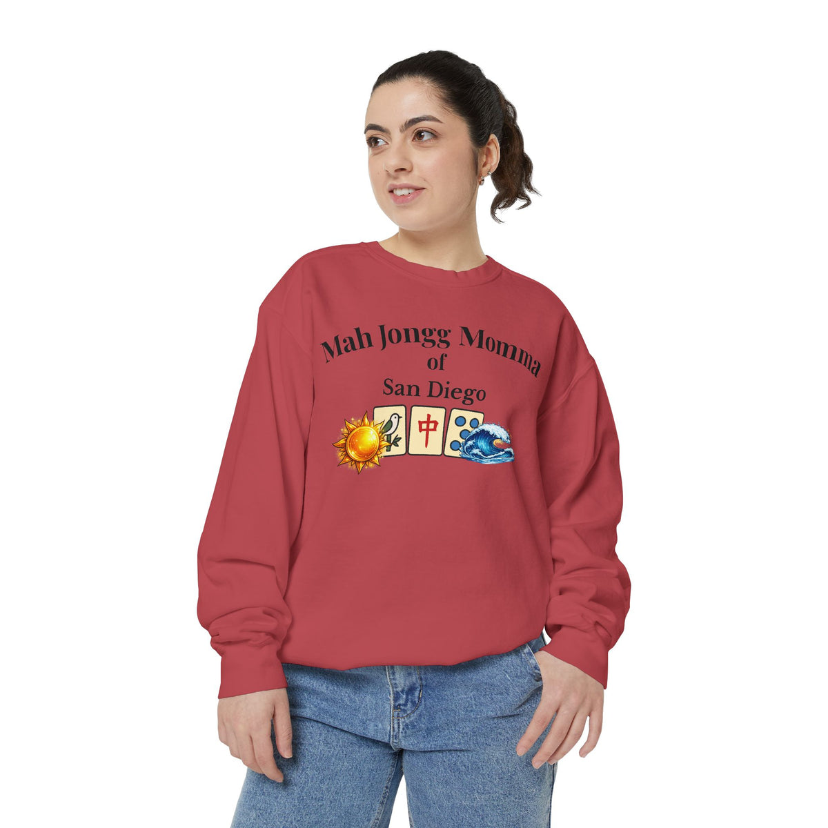 Mah Jongg Momma of San Diego Crewneck Sweatshirt - Mahjong Tournament Sweatshirt