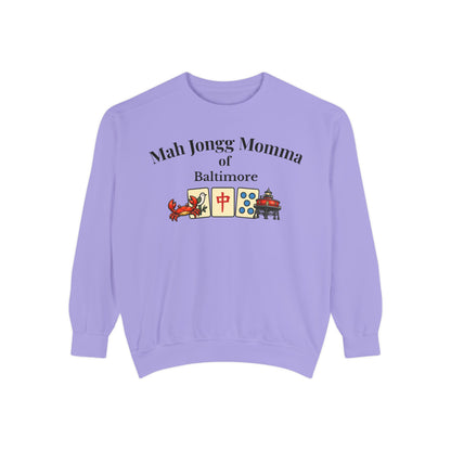 Mah Jongg Momma of Baltimore Crewneck Sweatshirt - Mahjong Tournament Sweatshirt