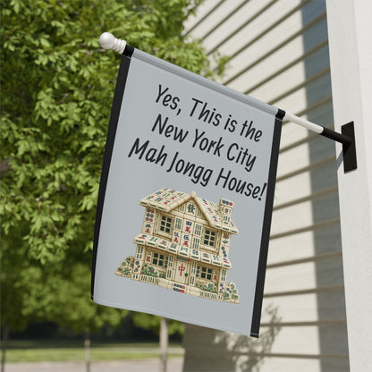 Mah Jongg Flag: "Yes, This Is the New York City Mah Jongg House!"- Outdoor Flag