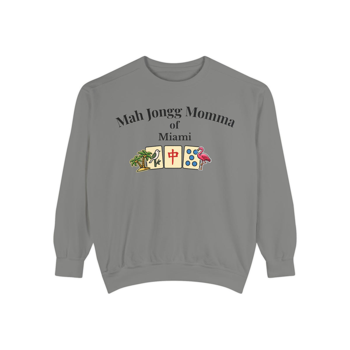 Mah Jongg Momma of Miami Crewneck Sweatshirt - Mahjong Tournament Sweatshirt