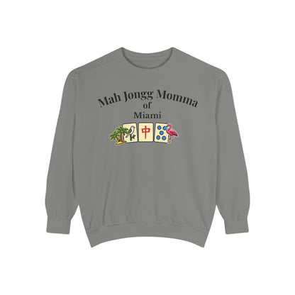 Mah Jongg Momma of Miami Crewneck Sweatshirt - Mahjong Tournament Sweatshirt