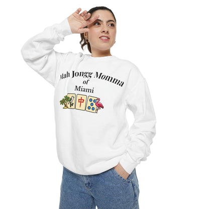 Mah Jongg Momma of Miami Crewneck Sweatshirt - Mahjong Tournament Sweatshirt