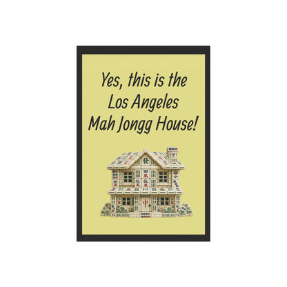 Mah Jongg:"Yes, This Is the Los Angeles Mah Jongg House!" Yellow Mah Jongg Flag