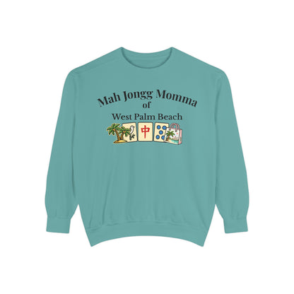 Mah Jongg Momma of West Palm Beach Crewneck Sweatshirt - Mahjong Tournament Sweatshirt
