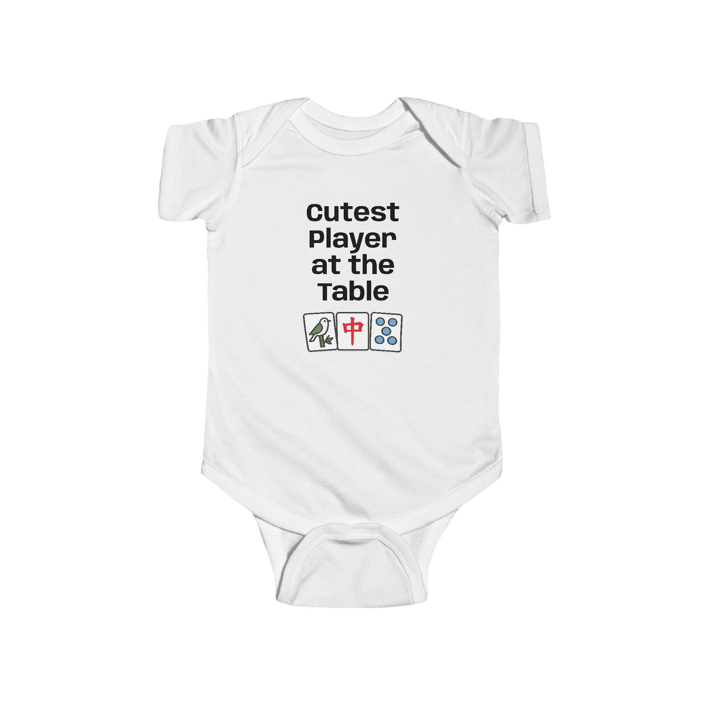 Cutest Player at the Table Infant Bodysuit | Baby Mah Jongg Gamer Onesie - For Mah Jongg Game or Family Gathering