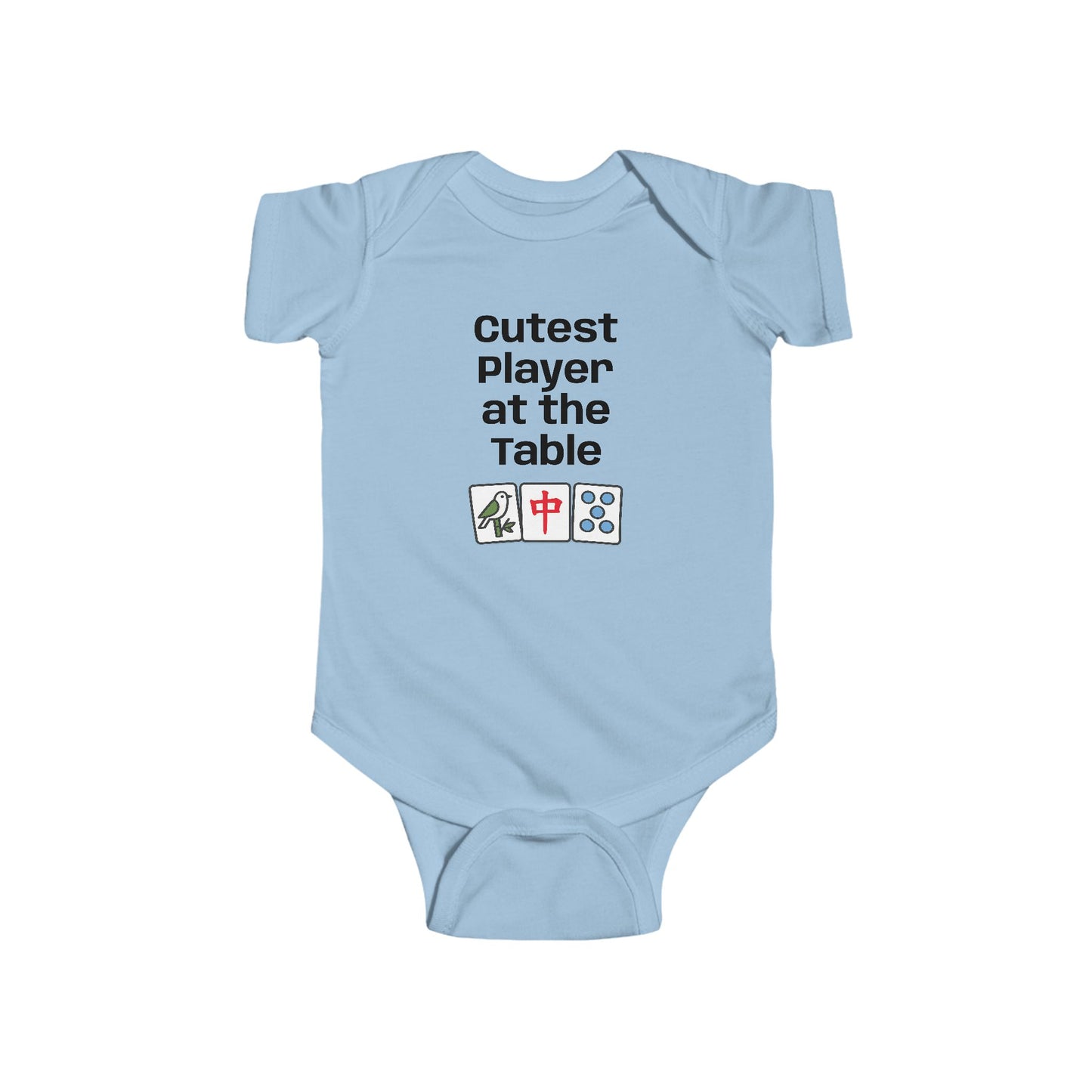 Cutest Player at the Table Infant Bodysuit | Baby Mah Jongg Gamer Onesie - For Mah Jongg Game or Family Gathering