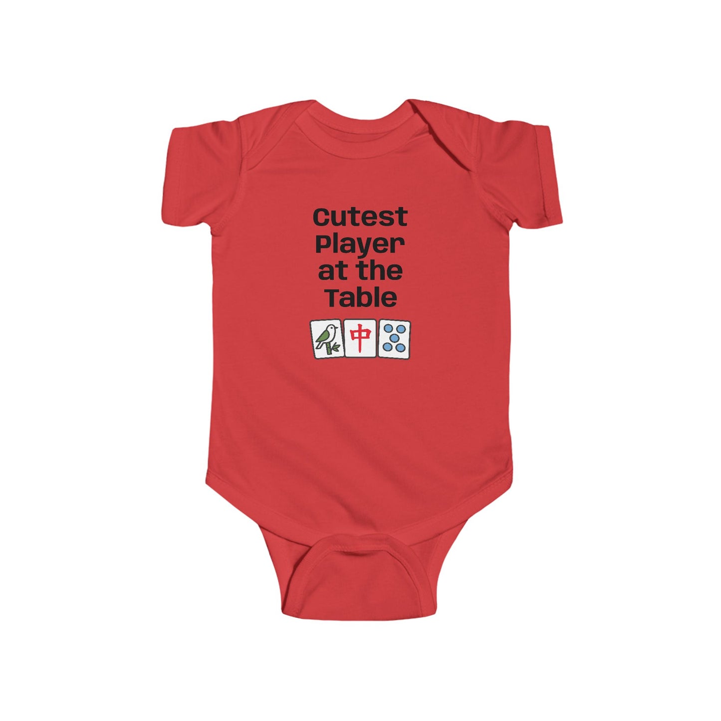Cutest Player at the Table Infant Bodysuit | Baby Mah Jongg Gamer Onesie - For Mah Jongg Game or Family Gathering