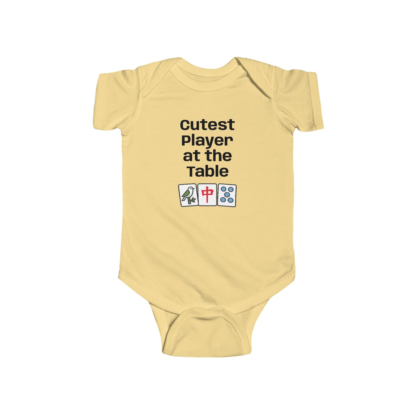 Cutest Player at the Table Infant Bodysuit | Baby Mah Jongg Gamer Onesie - For Mah Jongg Game or Family Gathering