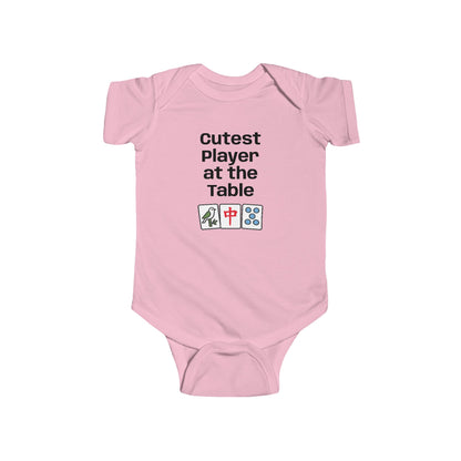 Cutest Player at the Table Infant Bodysuit | Baby Mah Jongg Gamer Onesie - For Mah Jongg Game or Family Gathering
