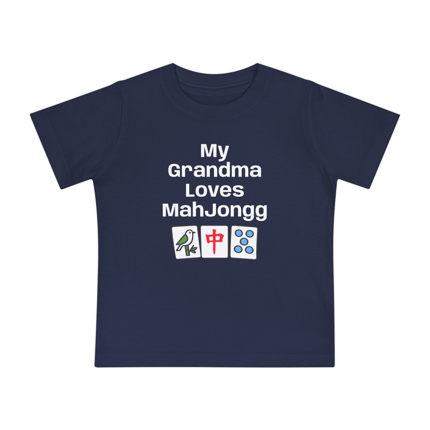 My Grandma Loves Mah Jongg Baby T-Shirt - Cute Mahjong Infant Tee