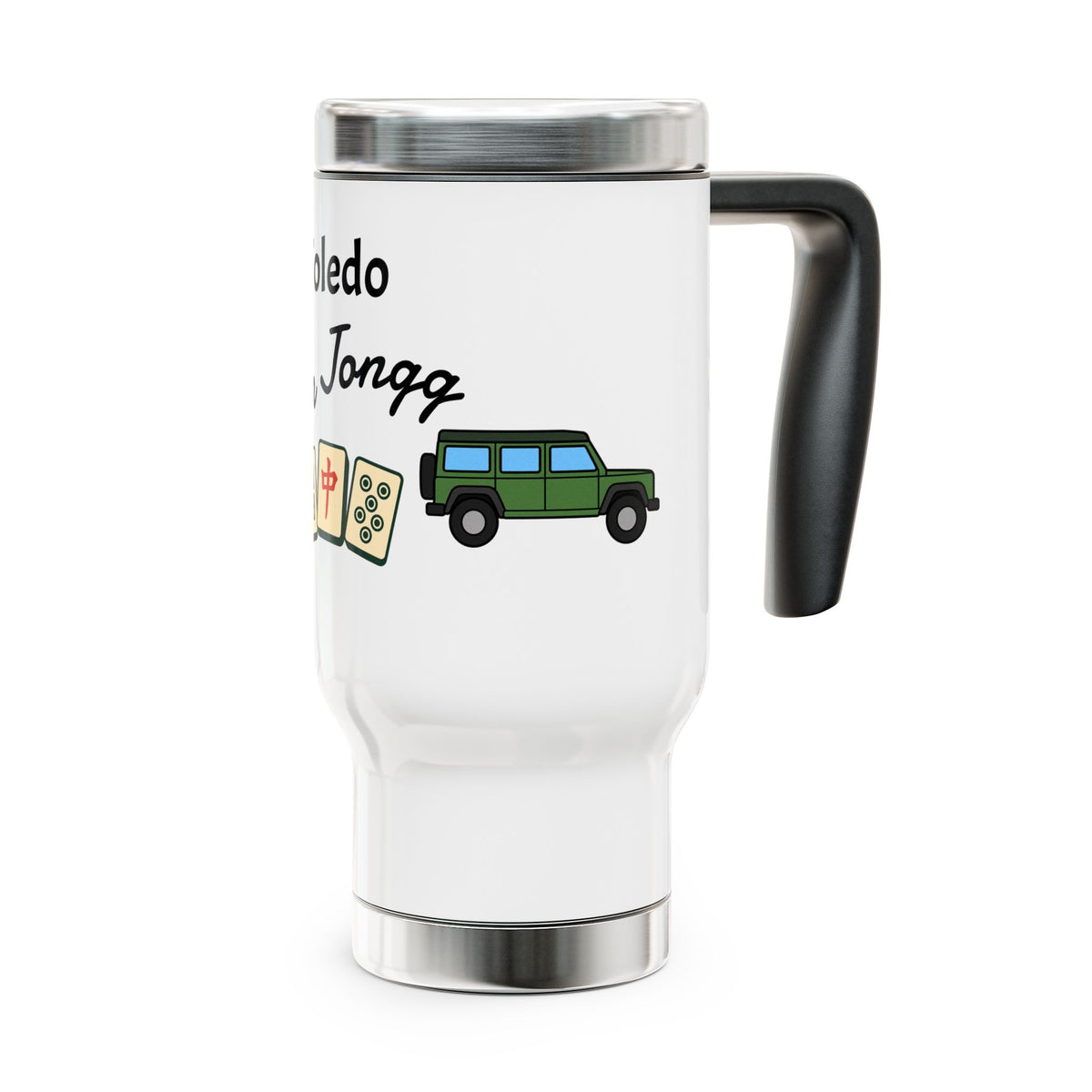 Toledo Mah Jongg travel mug | 14oz stainless steel travel mug with handle