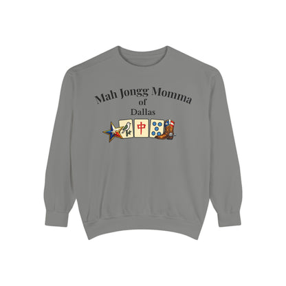 Mah Jongg Momma of Dallas Crewneck Sweatshirt - Mahjong Tournament Sweatshirt