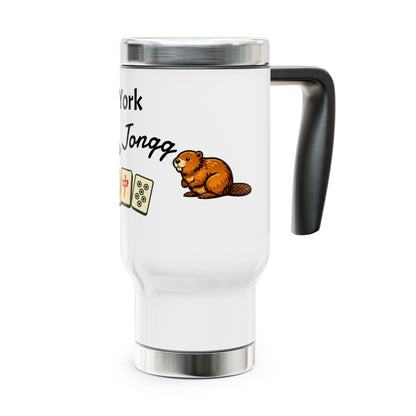 New York Mah Jongg travel mug | 14oz stainless steel travel mug with handle