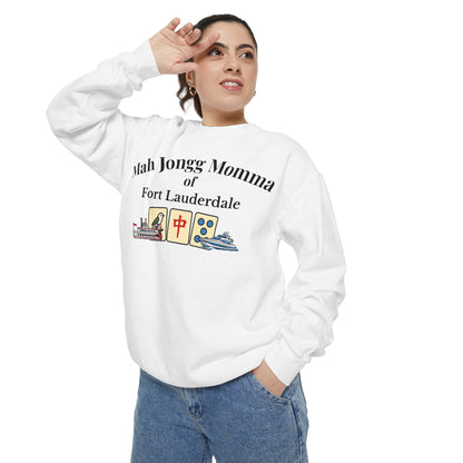 Mah Jongg Momma of Fort Lauderdale Crewneck Sweatshirt - Mahjong Tournament Sweatshirt