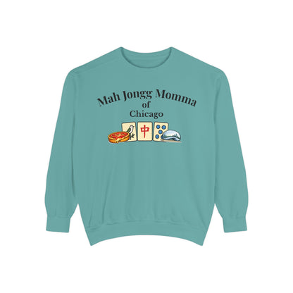 Mah Jongg Momma of Chicago Crewneck Sweatshirt - Mahjong Tournament Sweatshirt
