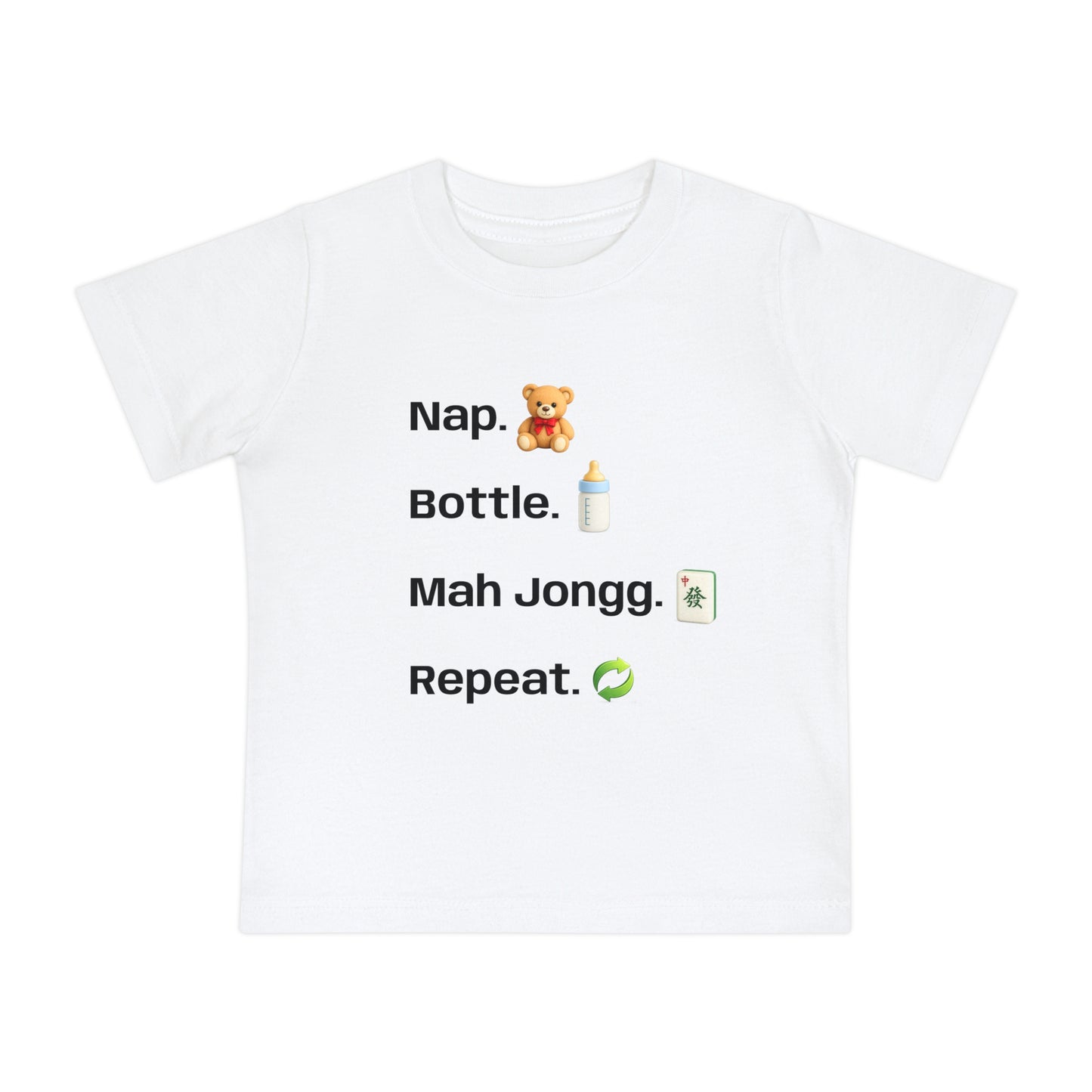 Nap Bottle Mah Jongg Repeat T-Shirt - Cute Mahjong Infant Tee