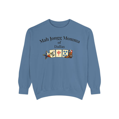 Mah Jongg Momma of Dallas Crewneck Sweatshirt - Mahjong Tournament Sweatshirt