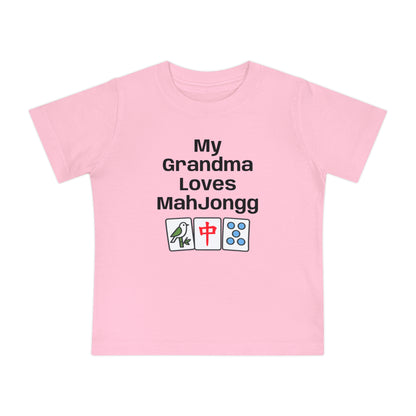 My Grandma Loves Mah Jongg Baby T-Shirt - Cute Mahjong Infant Tee